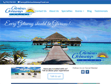 Tablet Screenshot of gloriousgetawaystravel.com